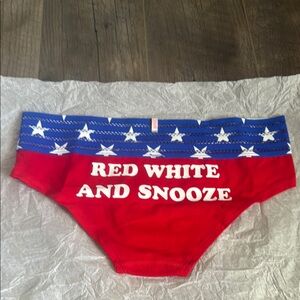 Patriotic victoria secret pink lace cotton hipster, RARE 2015